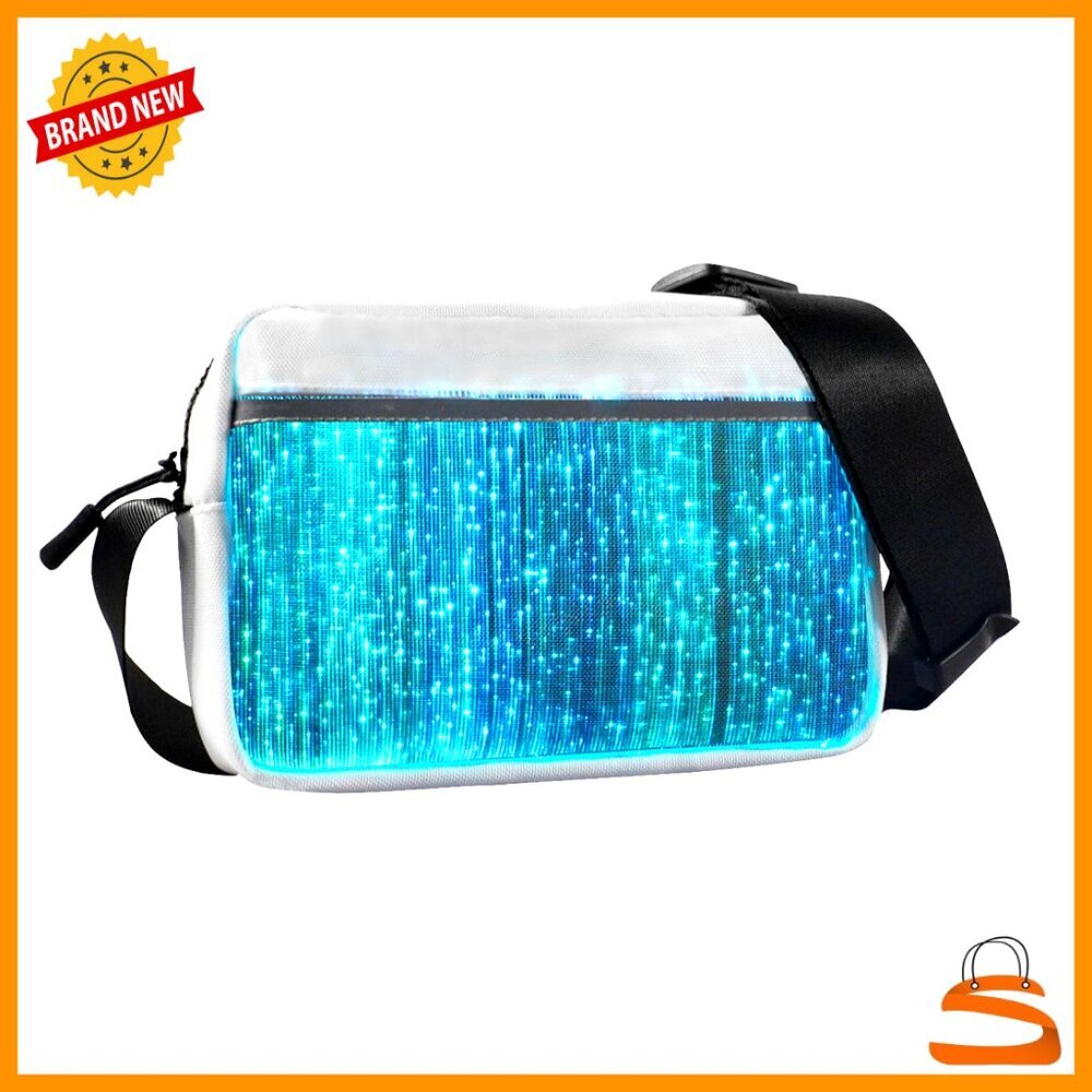 Light Up Crossbody Bag Rechargeable LED Purse Glowing Party Handbag